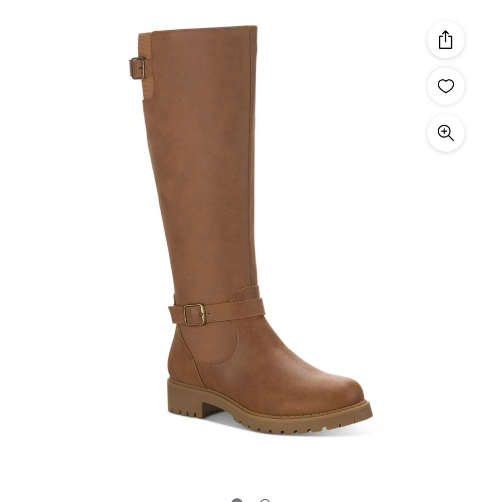 STYLE & COMPANY Womens Brown Cushioned Lug Sole Buckle Accent size 6M
